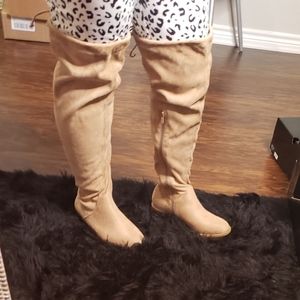Over the knee faux suede boots!